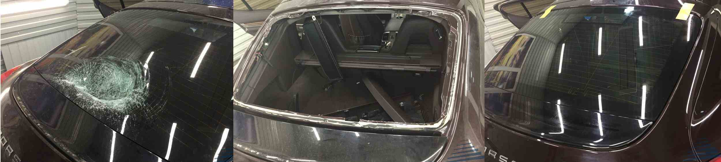 фото процесс и результат замены автостекла